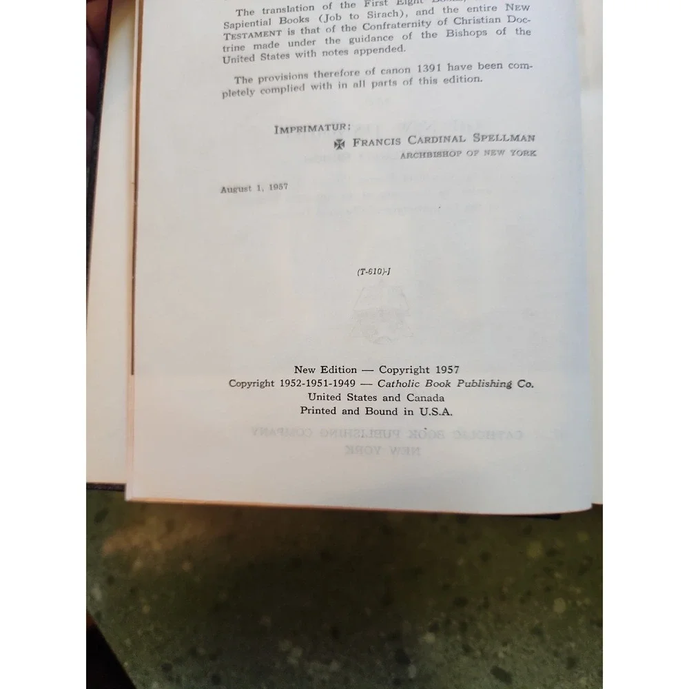 VTG Holy Bible New Catholic Edition Illustrated SEE PICS